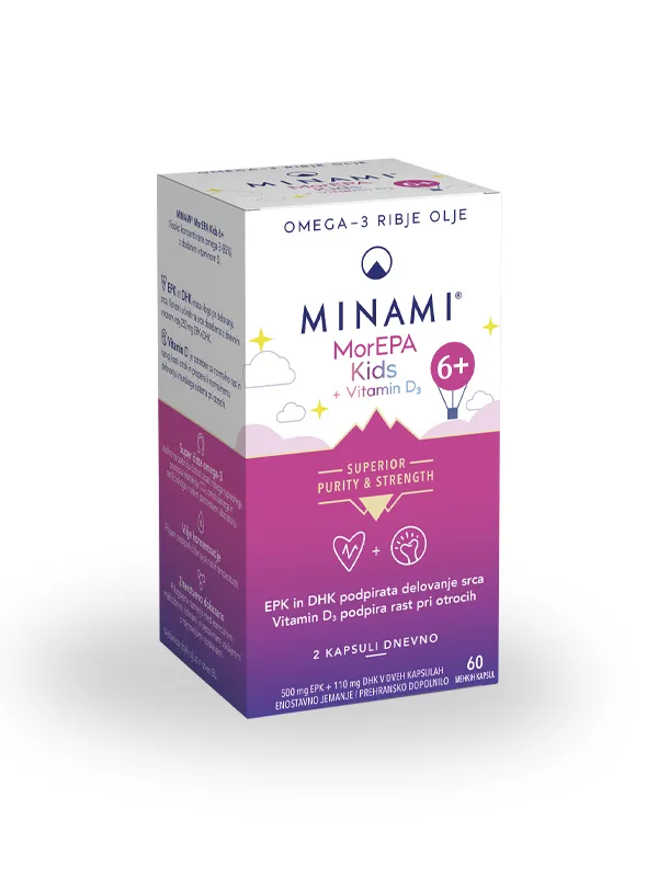 Artikal MorEPA Kids + Vitamin D3 6+, prehransko dopolnilo Fotografija